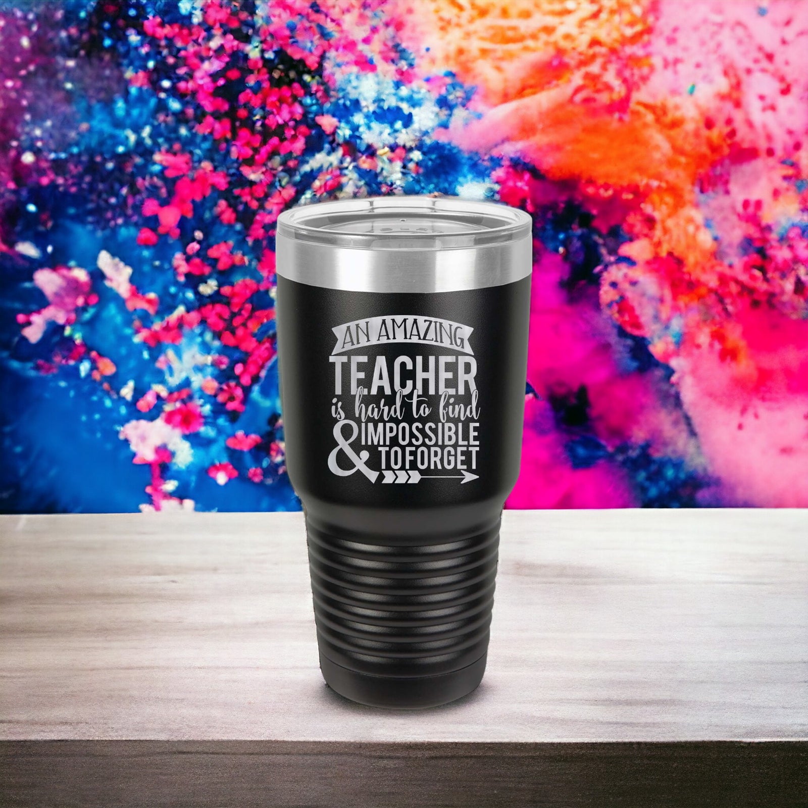 An Amazing Teacher is Hard To Find - Polar Camel 30oz Black Tumbler - Sunny Box