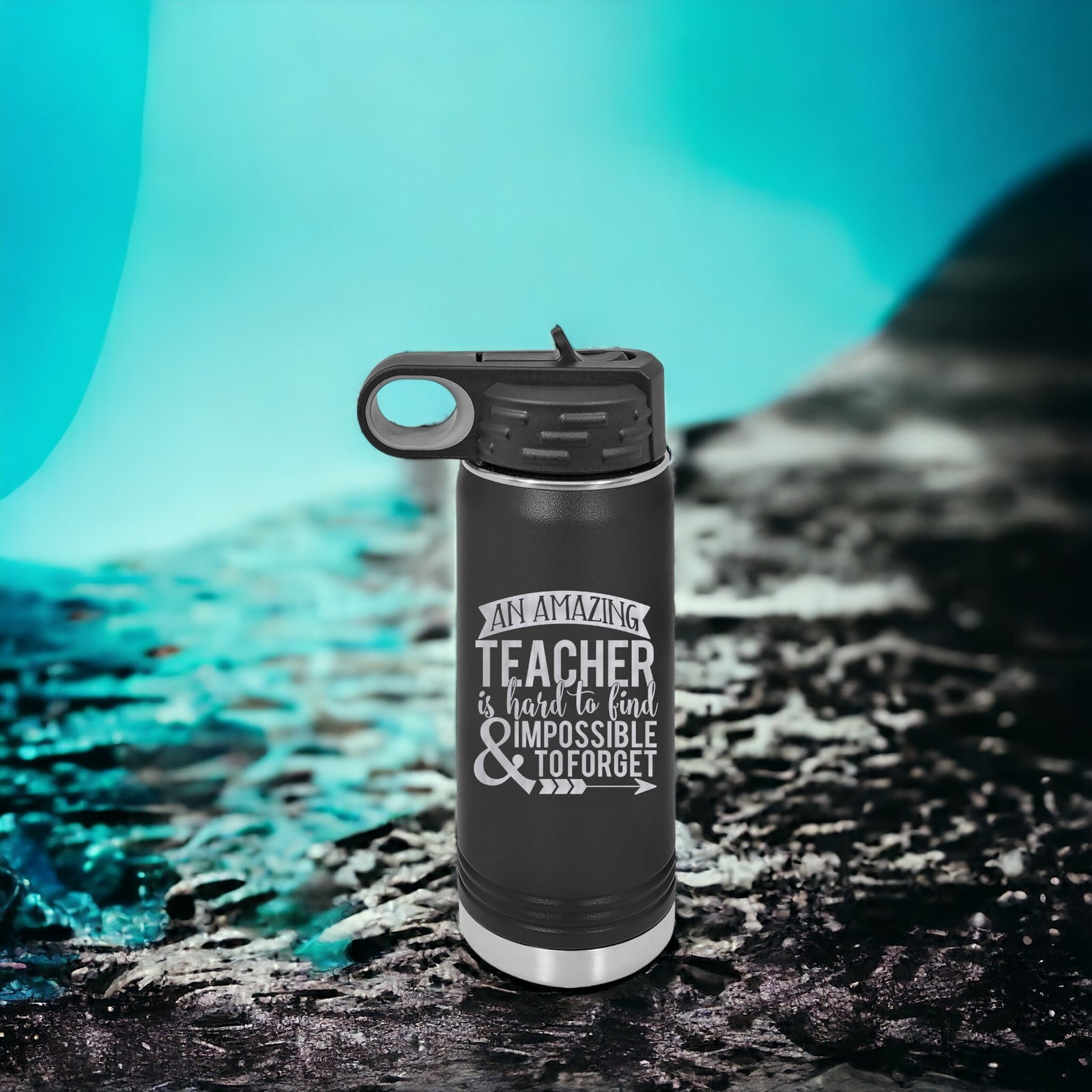 An Amazing Teacher is Hard To Find - Polar Camel 32oz Black Water Bottle - Sunny Box