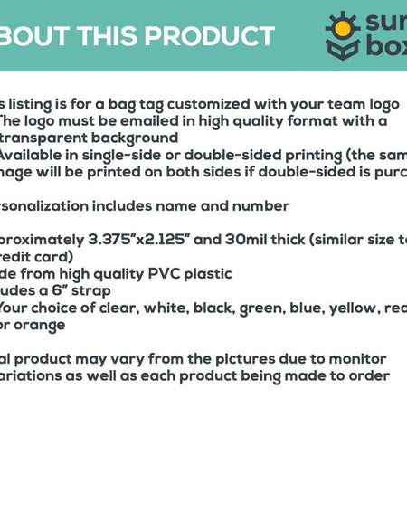 Volleyball Team Logo Sports Bag Tag Stripes