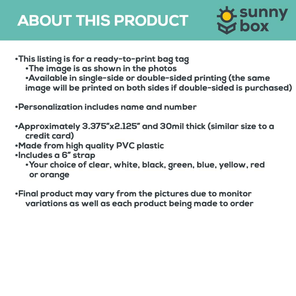 Baseball Team Sports Bag Tag