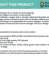 Basketball Team Mascot Sports Bag Tag Stripes