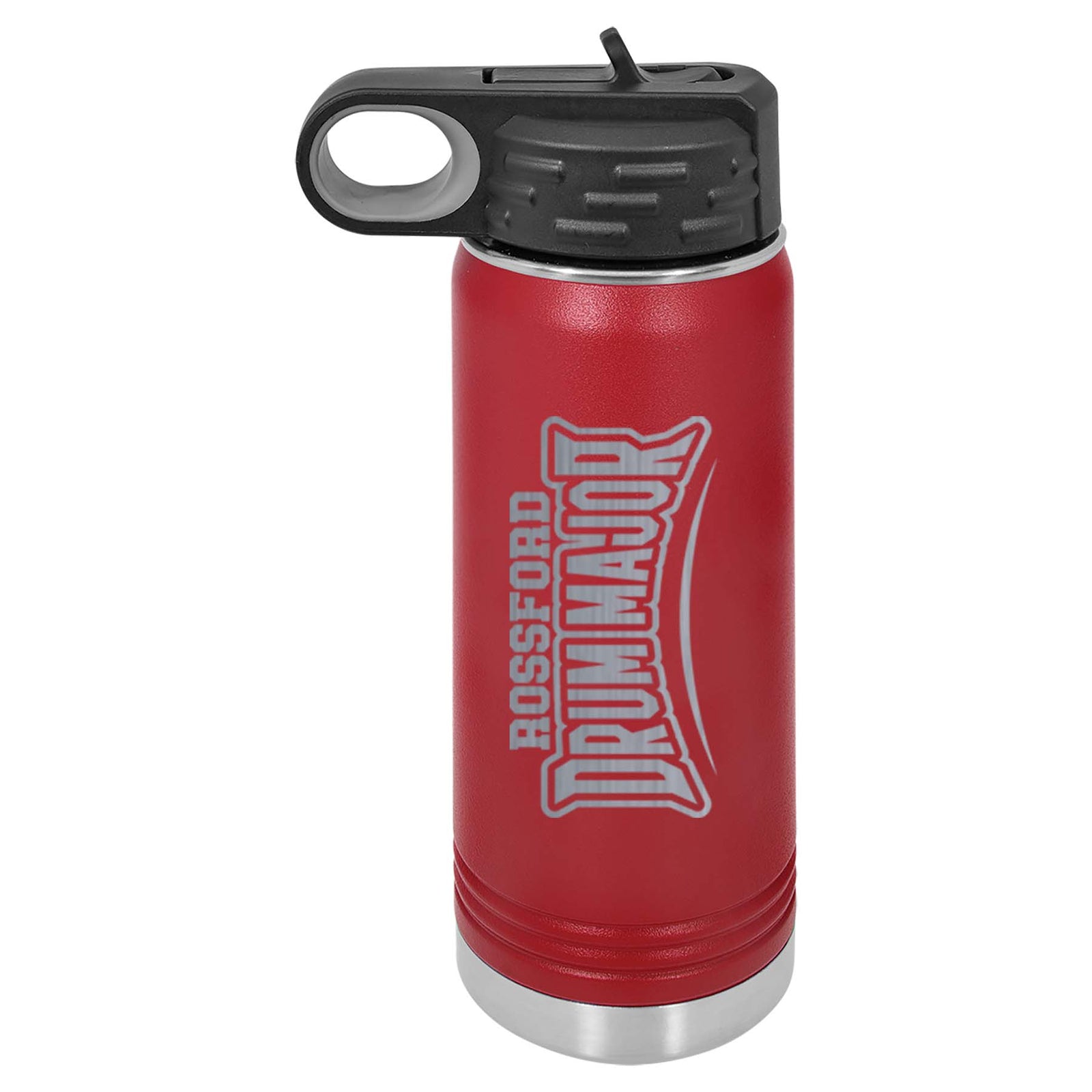 Band Drum Major School Mascot Engraved Water Bottle by Sunny Box
