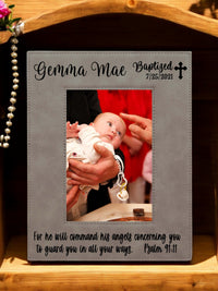 Baptism Custom Engraved Picture Frame by Sunny Box