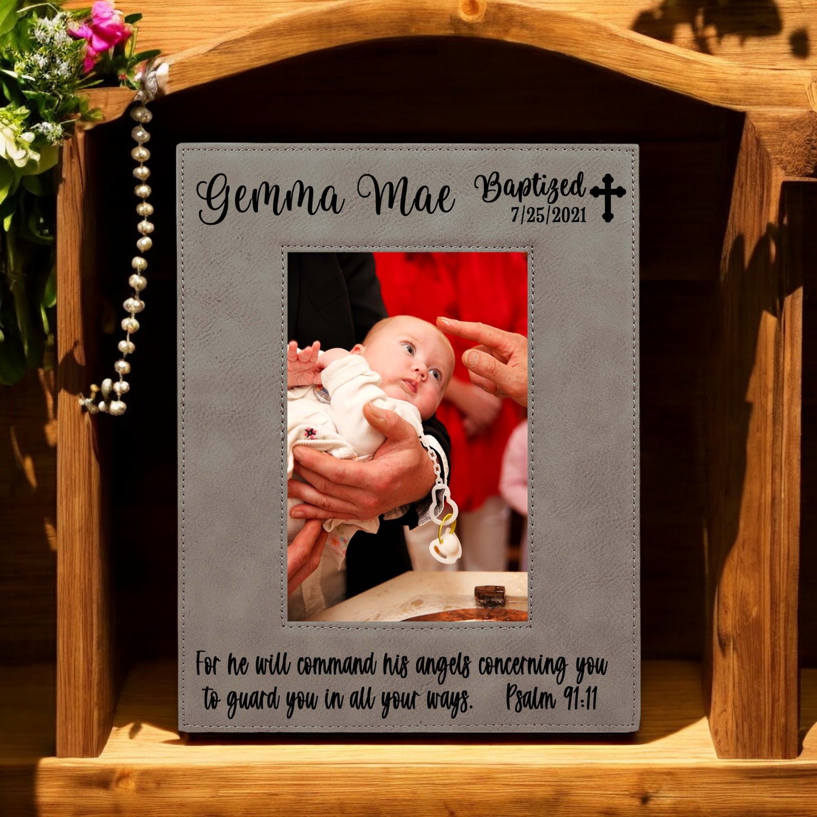 Baptism Custom Engraved Picture Frame by Sunny Box