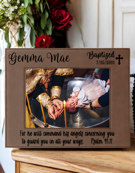 Baptism Custom Engraved Picture Frame by Sunny Box