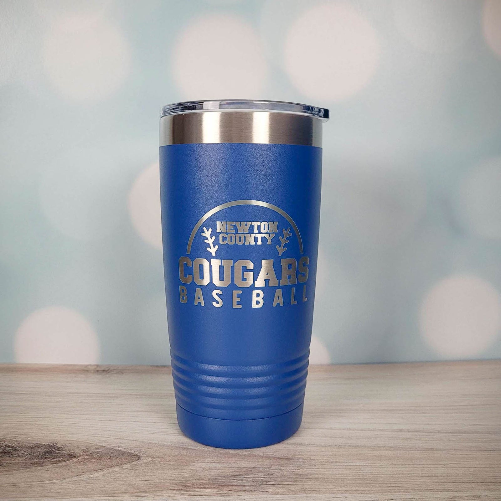 Baseball Mascot Engraved Polar Camel 20oz Blue Tumbler by Sunny Box