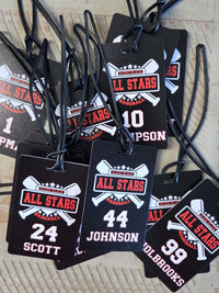 Baseball Team Sports Bag Tag