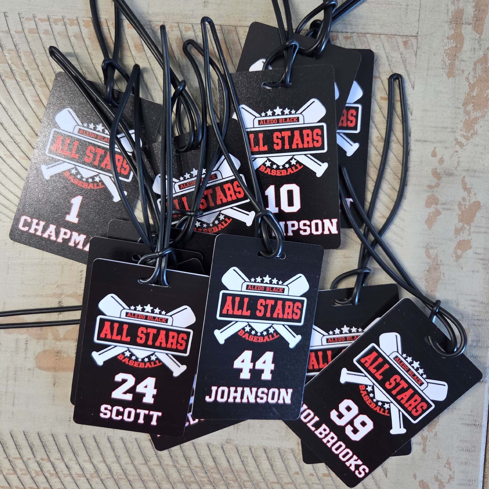 Baseball Team Sports Bag Tag