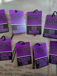 Baseball Team Sports Bag Tag