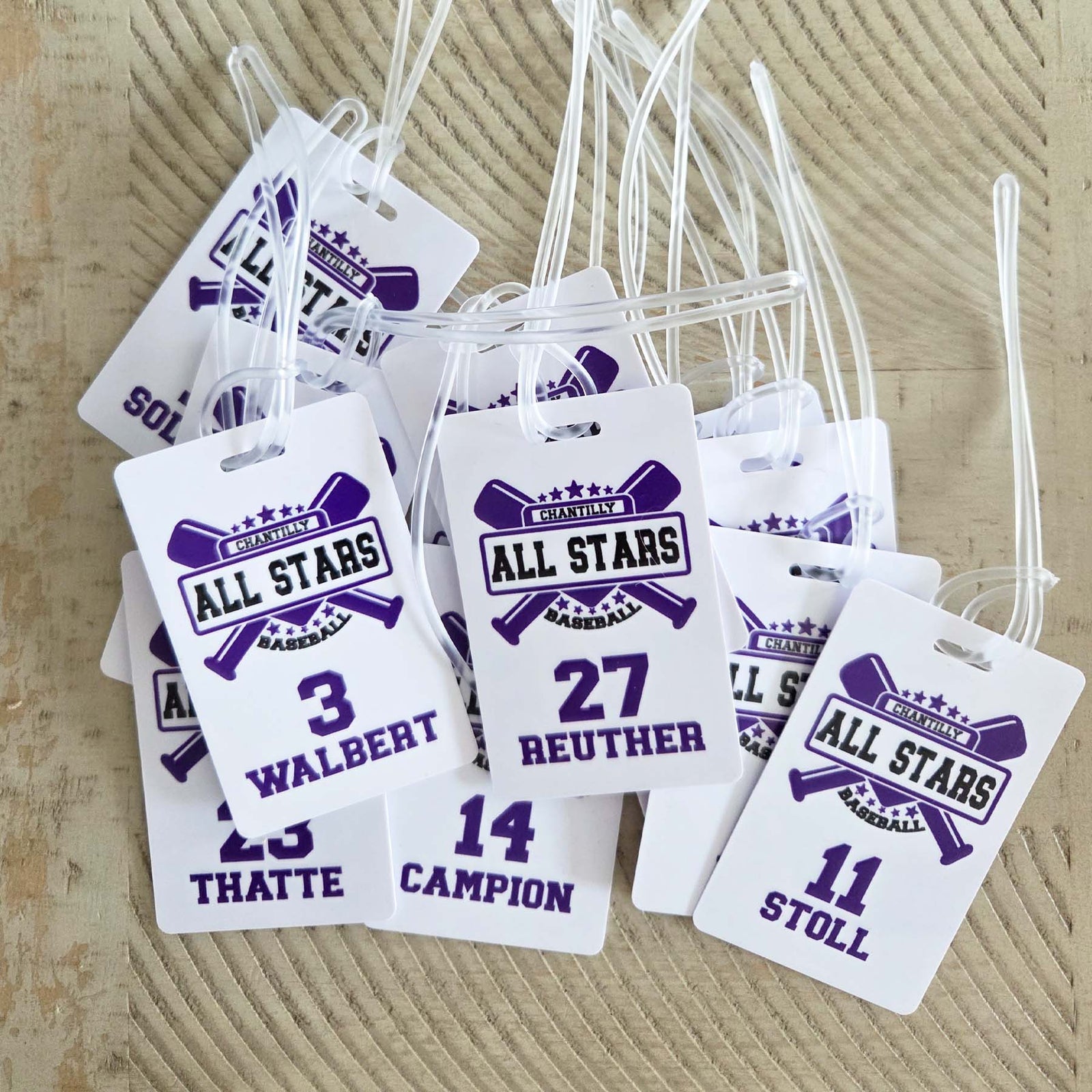 Baseball Team Sports Bag Tag