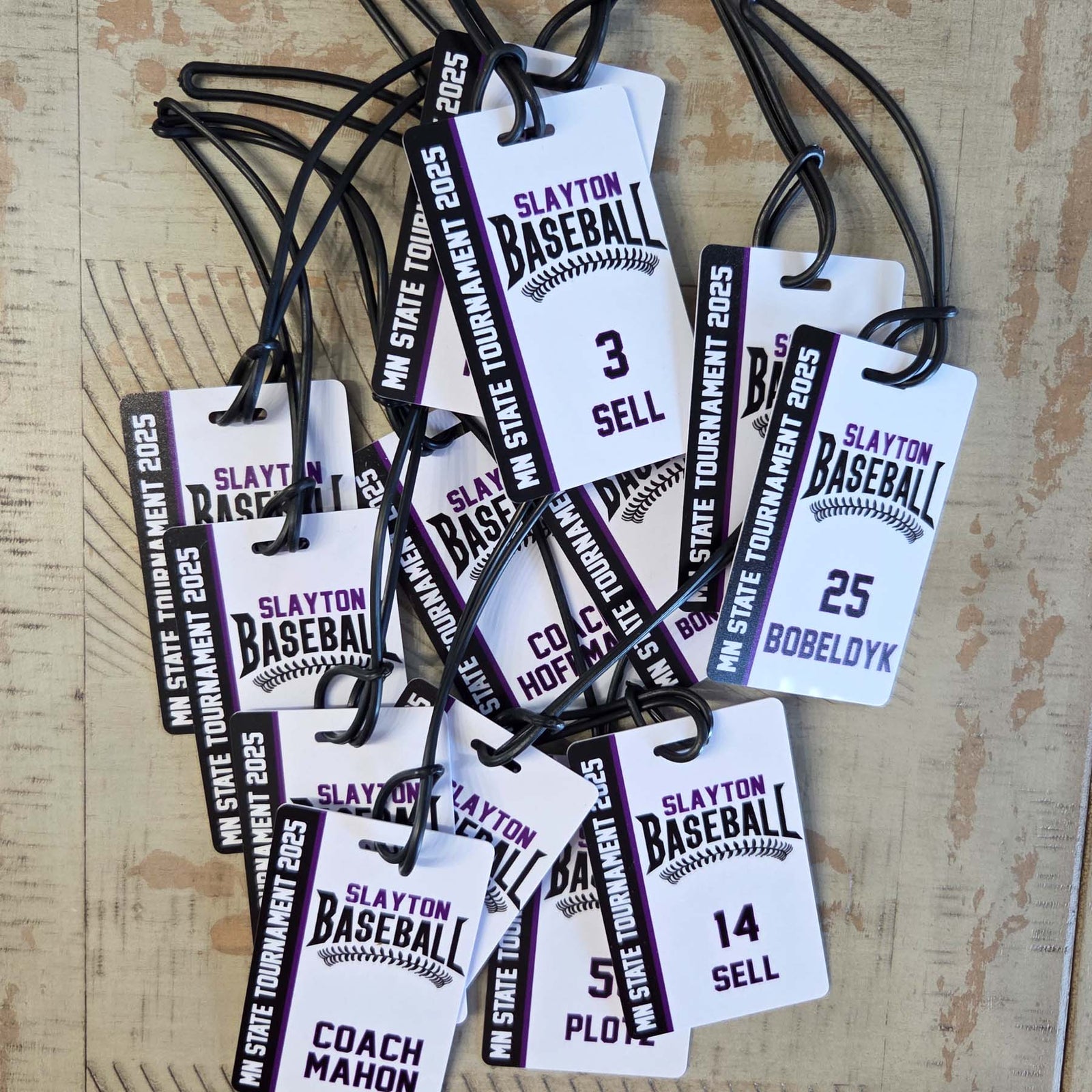 Baseball Team Sports Bag Tag