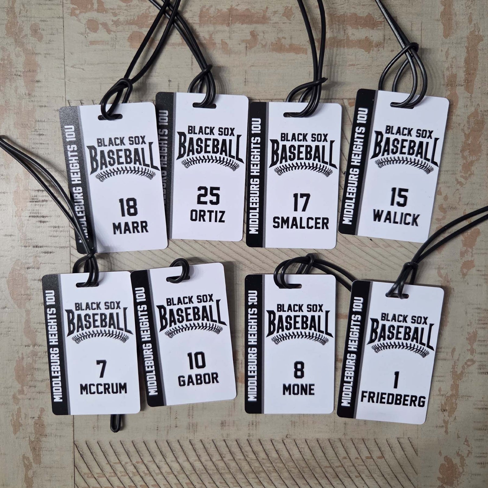 Baseball Team Sports Bag Tag