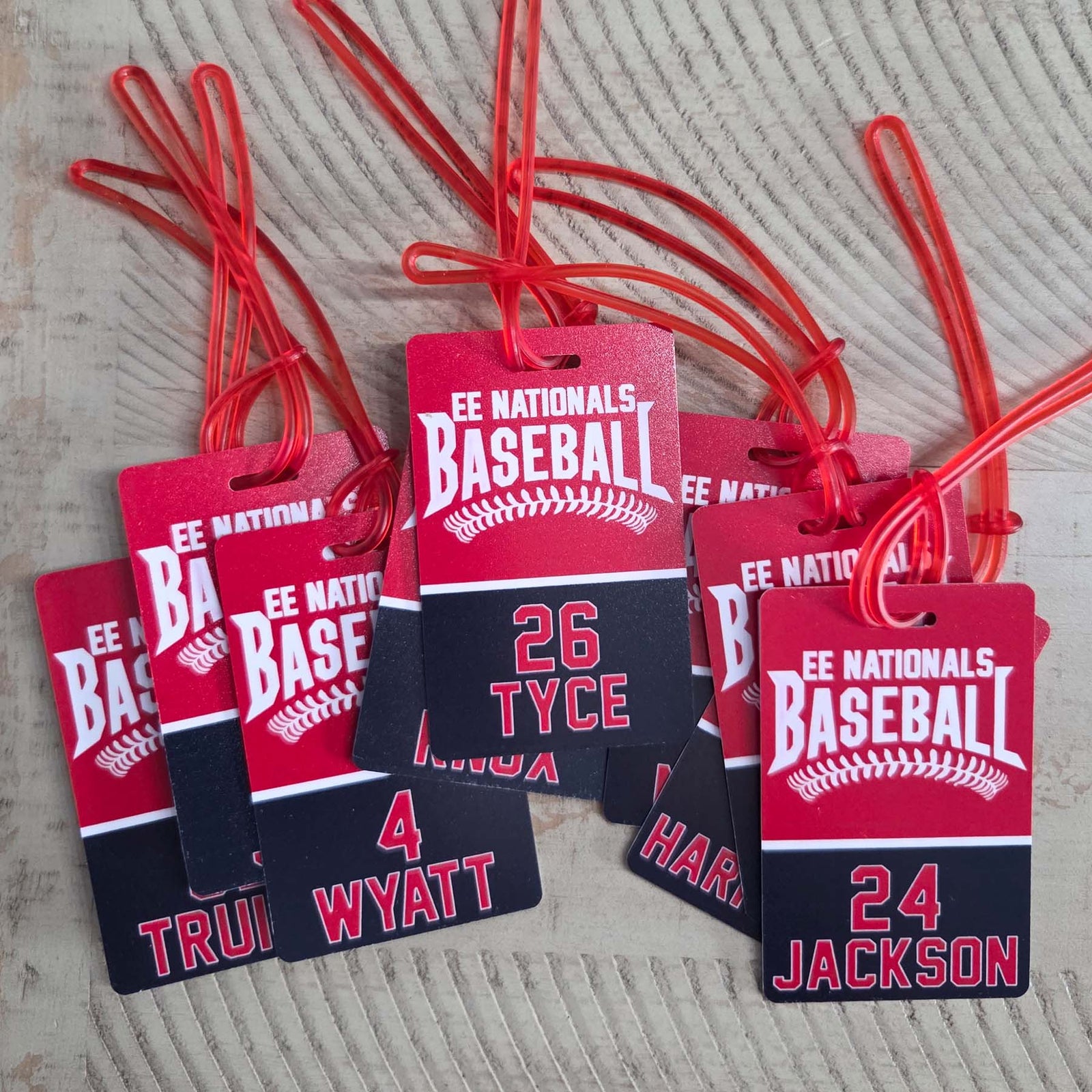Baseball Team Sports Bag Tag