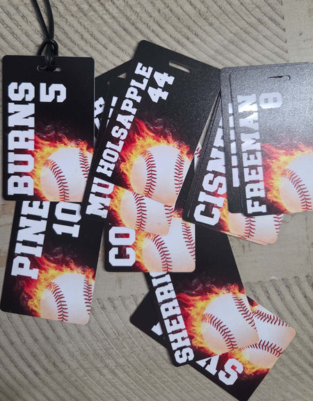Baseball Team Sports Bag Tag