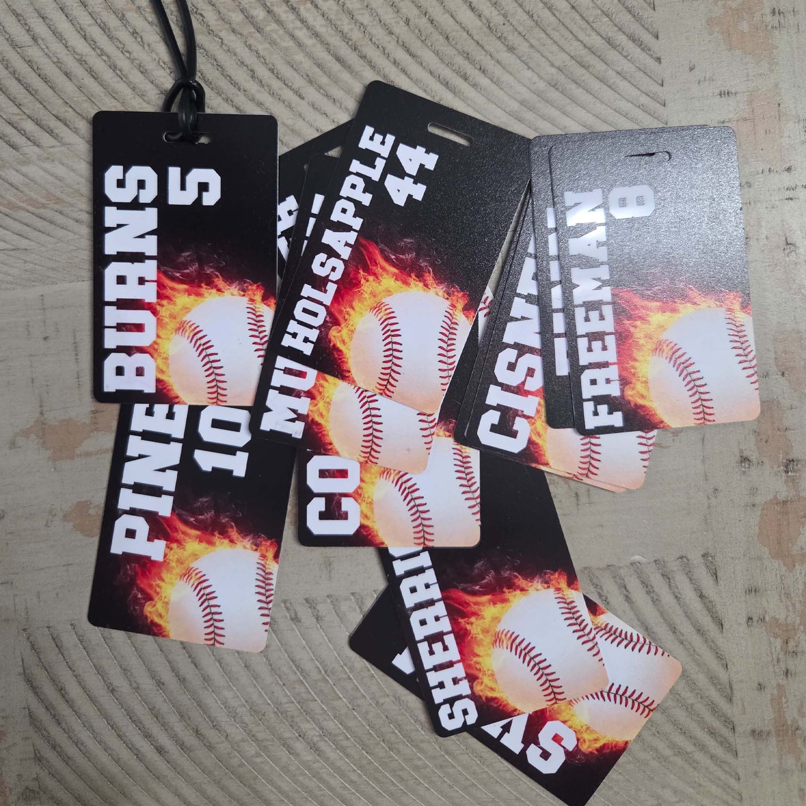 Baseball Team Sports Bag Tag