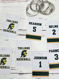 Team Logo Sports Bag Tag Double Sided