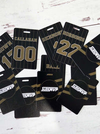 Baseball/Softball Team Logo Sports Bag Tag Stripes