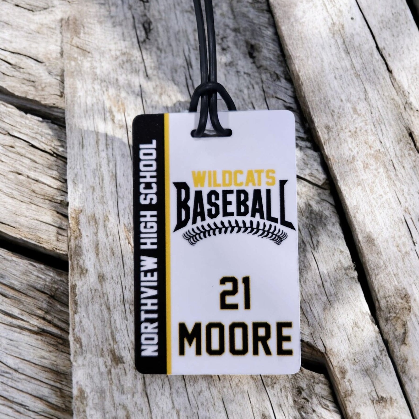 Baseball Team Sports Bag Tag