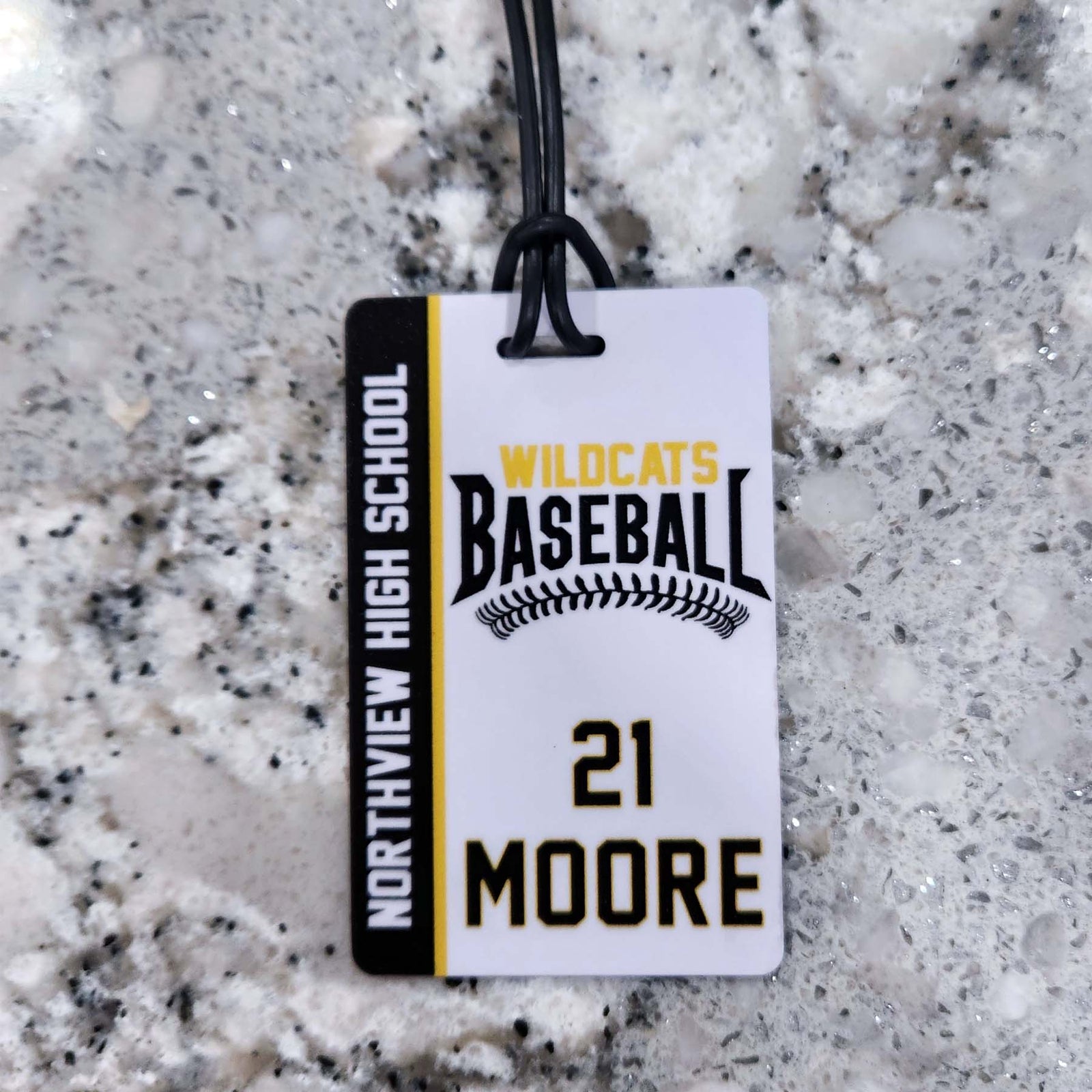 Baseball Team Sports Bag Tag