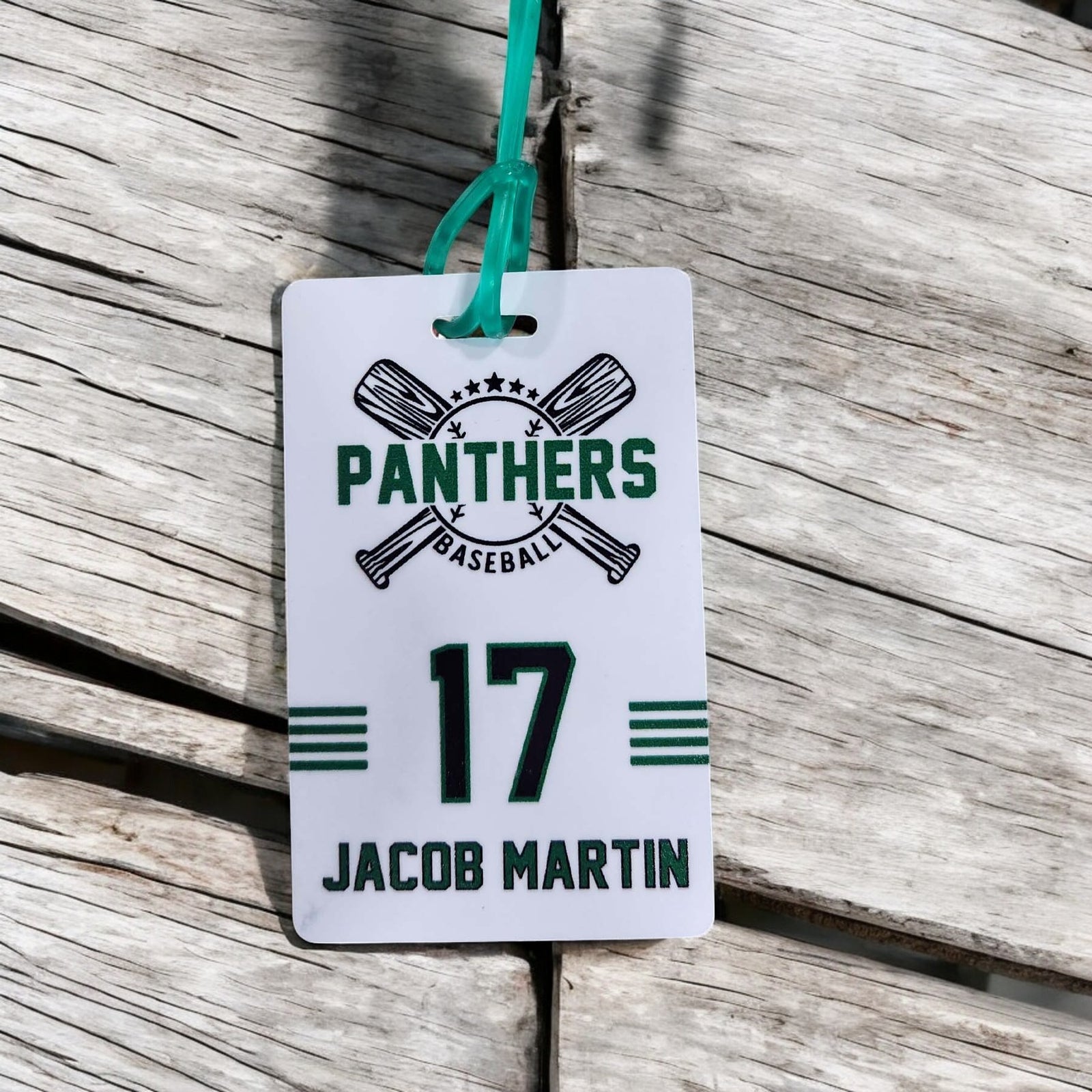 Baseball Team Sports Bag Tag