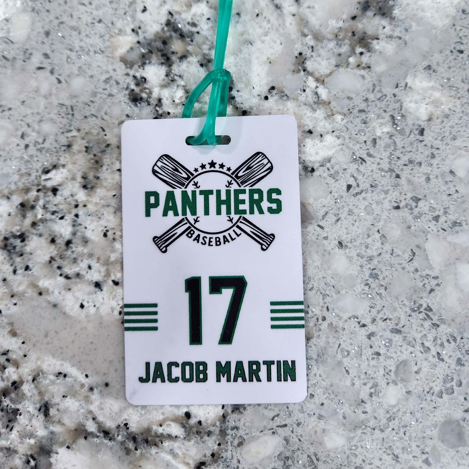 Baseball Team Sports Bag Tag