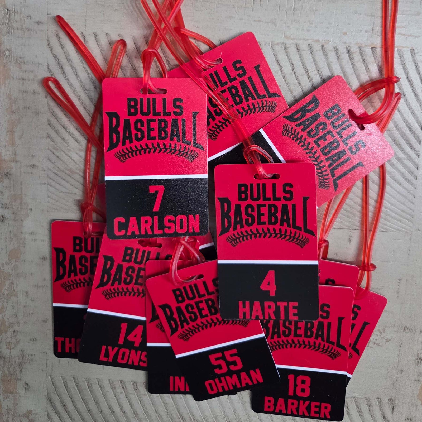 Baseball Team Sports Bag Tag
