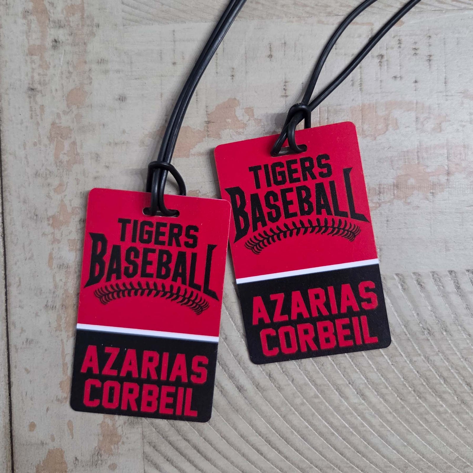 Baseball Team Sports Bag Tag