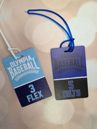 Baseball Team Sports Bag Tag