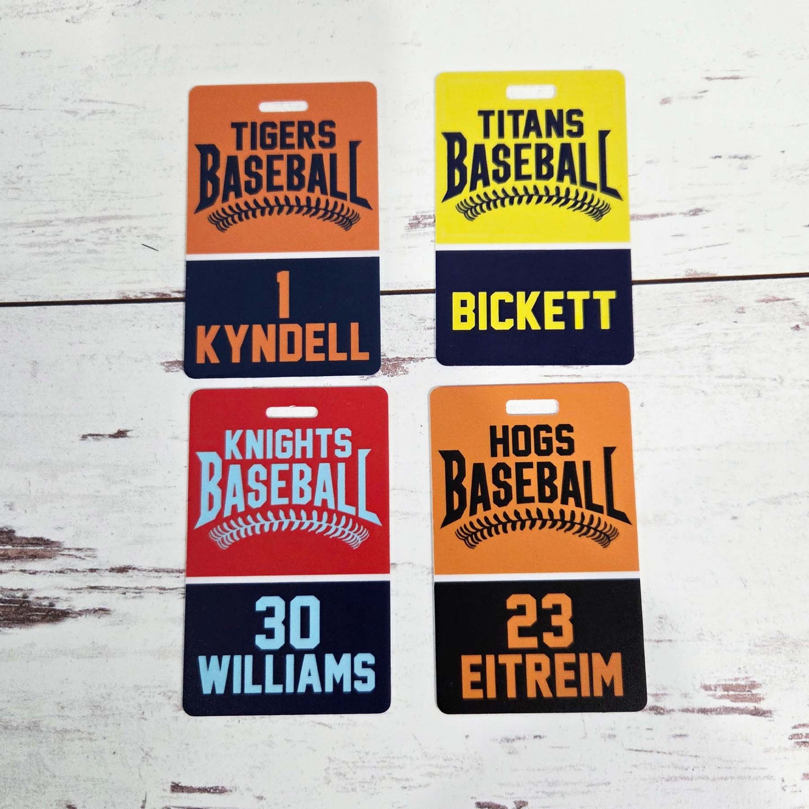 Baseball Team Sports Bag Tag