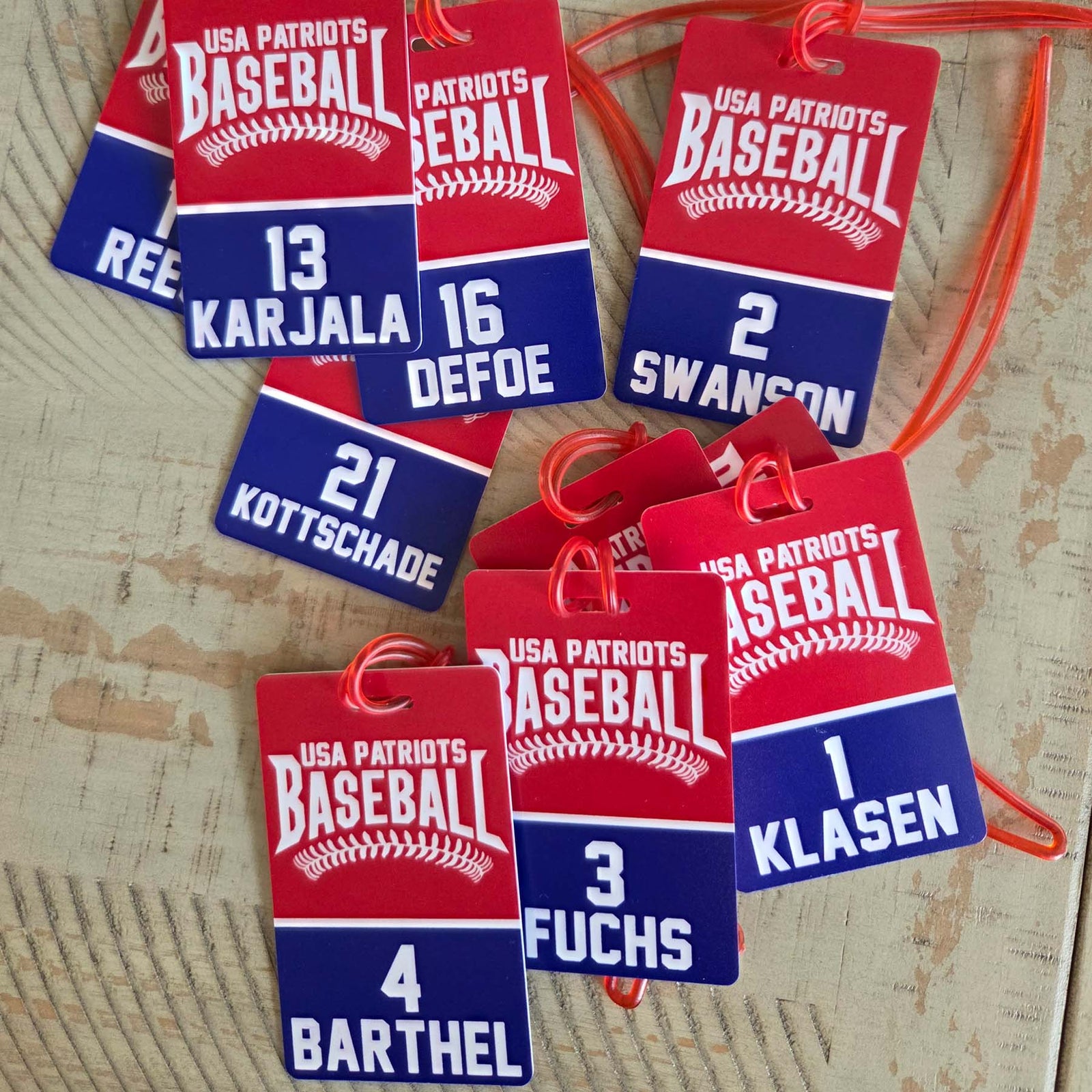 Baseball Team Sports Bag Tag