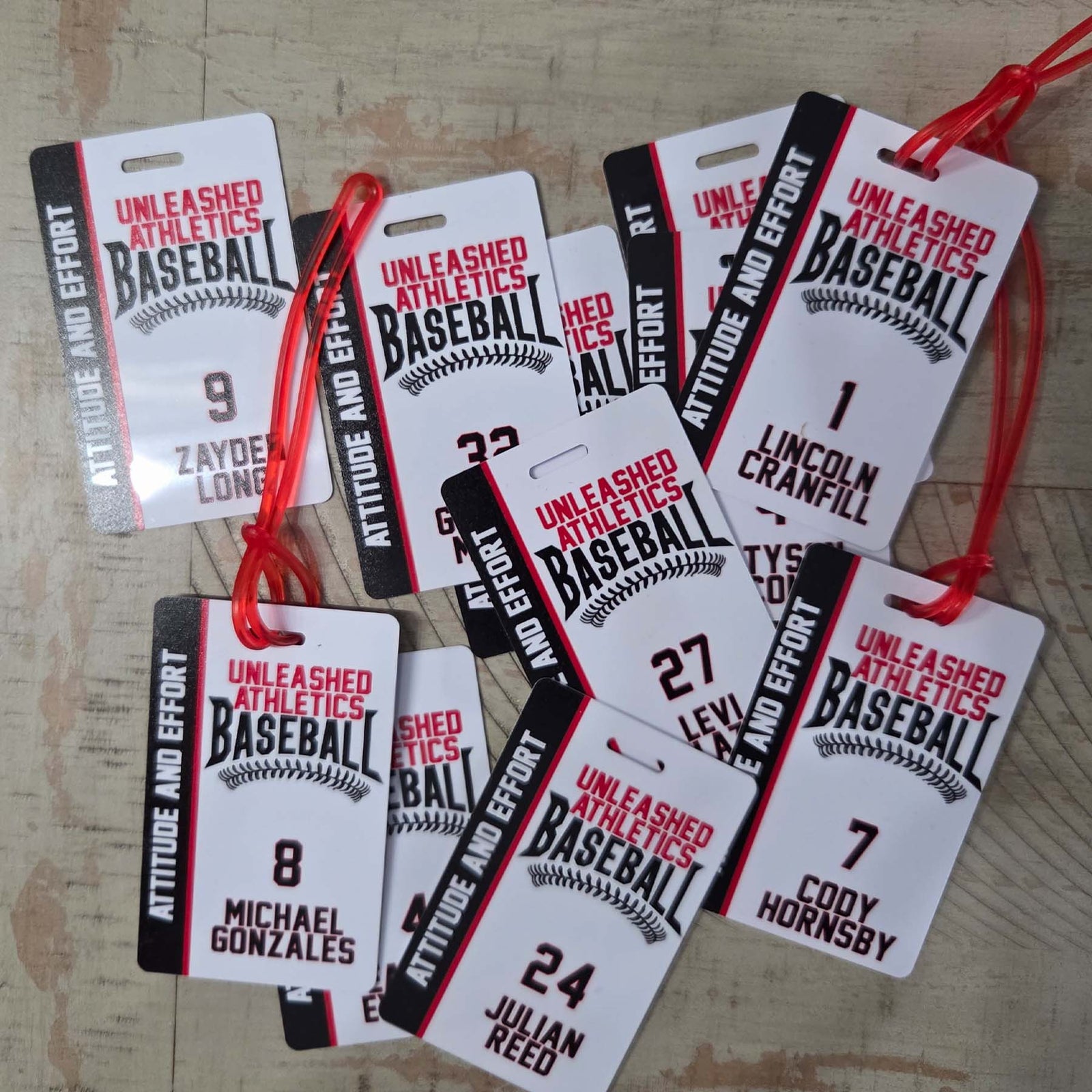 Baseball Team Sports Bag Tag