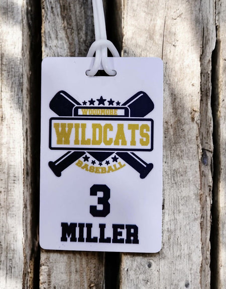 Baseball Team Sports Bag Tag