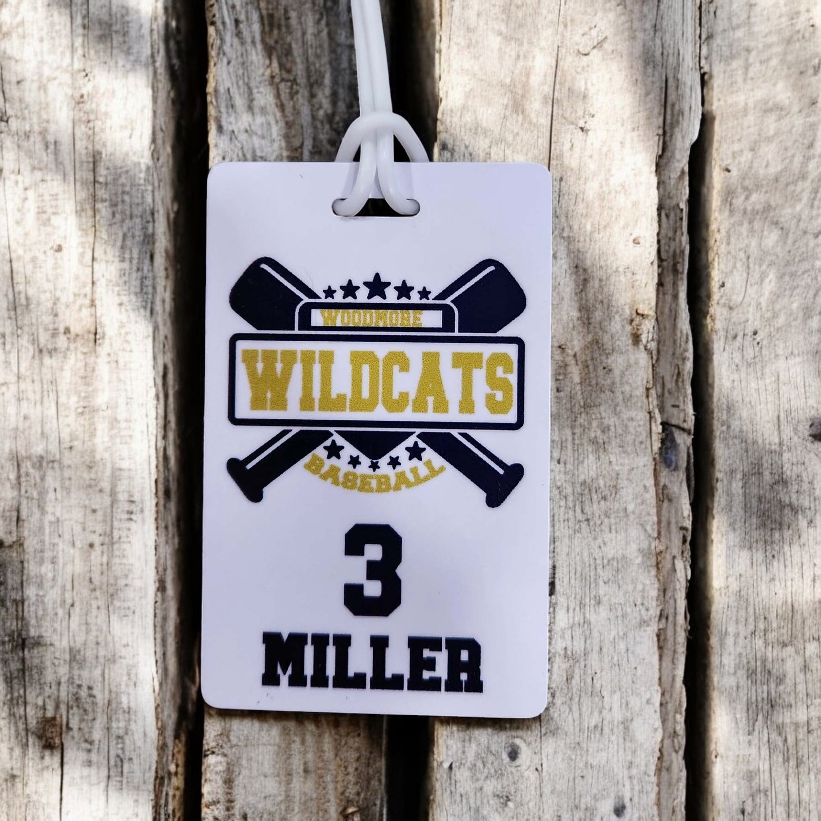 Baseball Team Sports Bag Tag