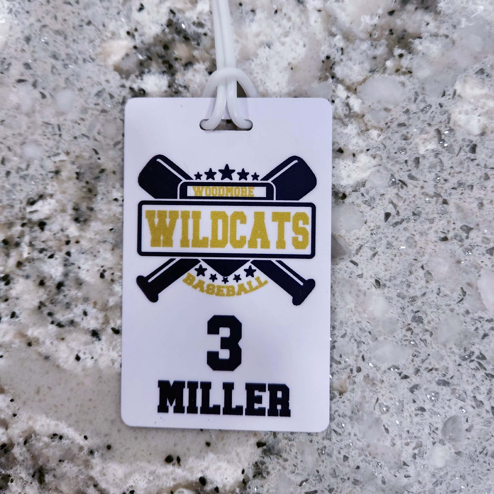 Baseball Team Sports Bag Tag