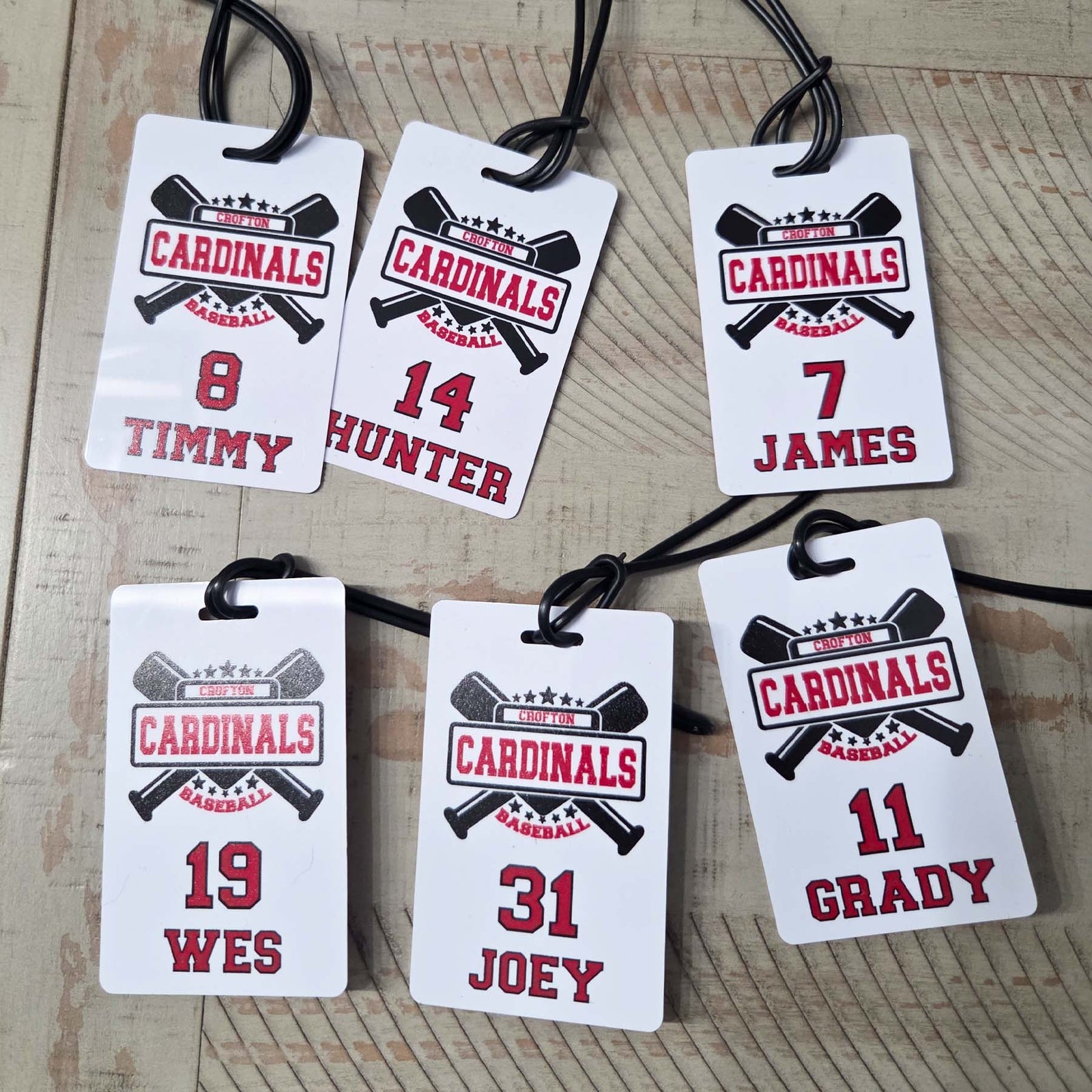 Baseball Team Sports Bag Tag