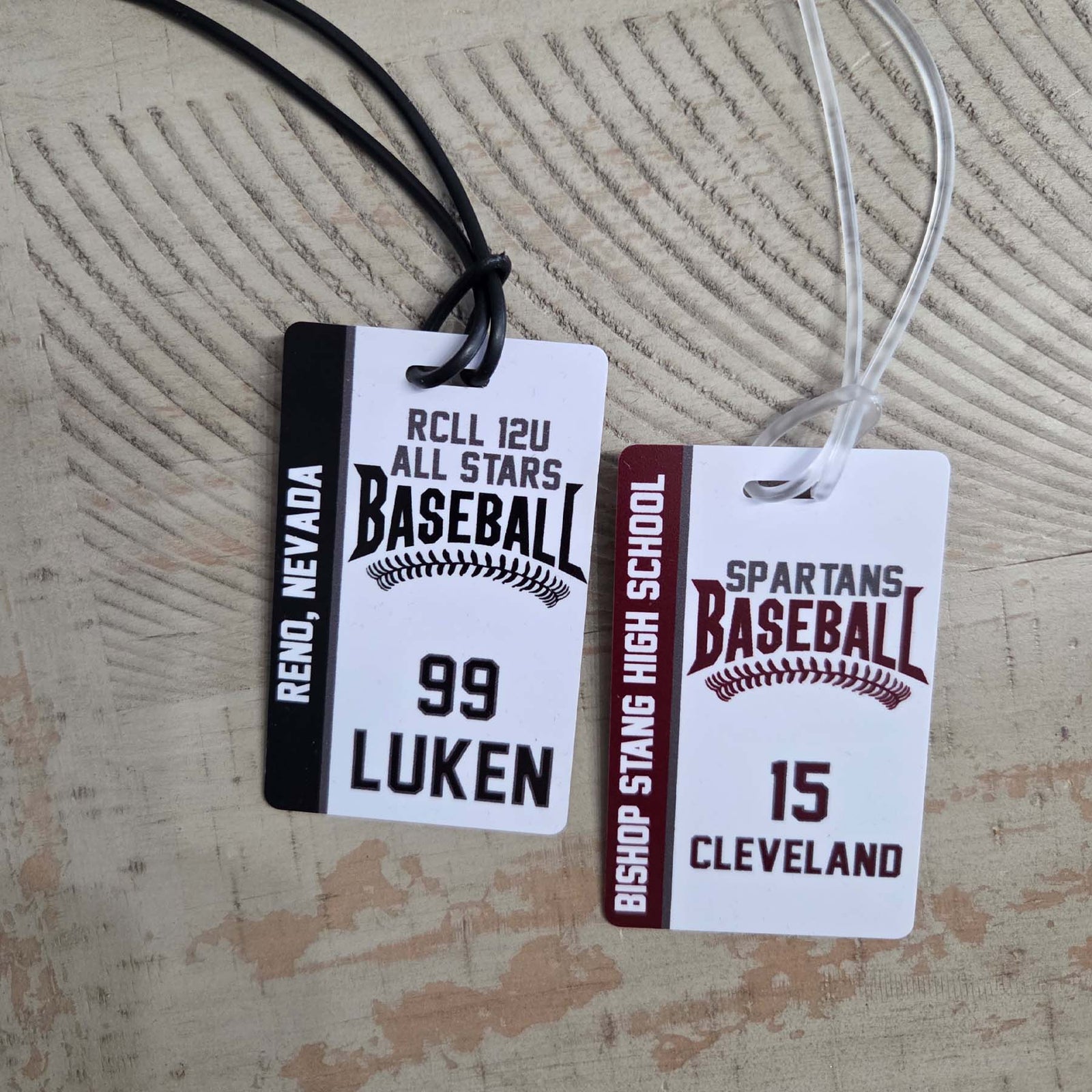 Baseball Team Sports Bag Tag