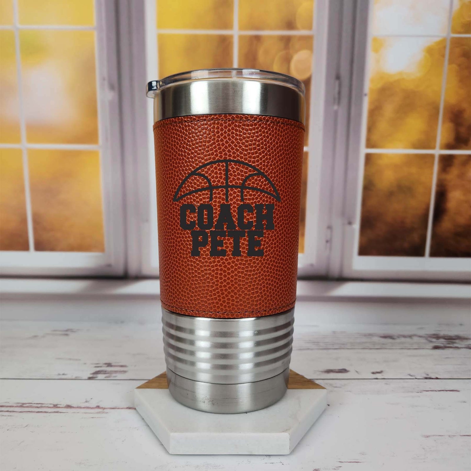 Basketball Coach Engraved Polar Camel Tumbler