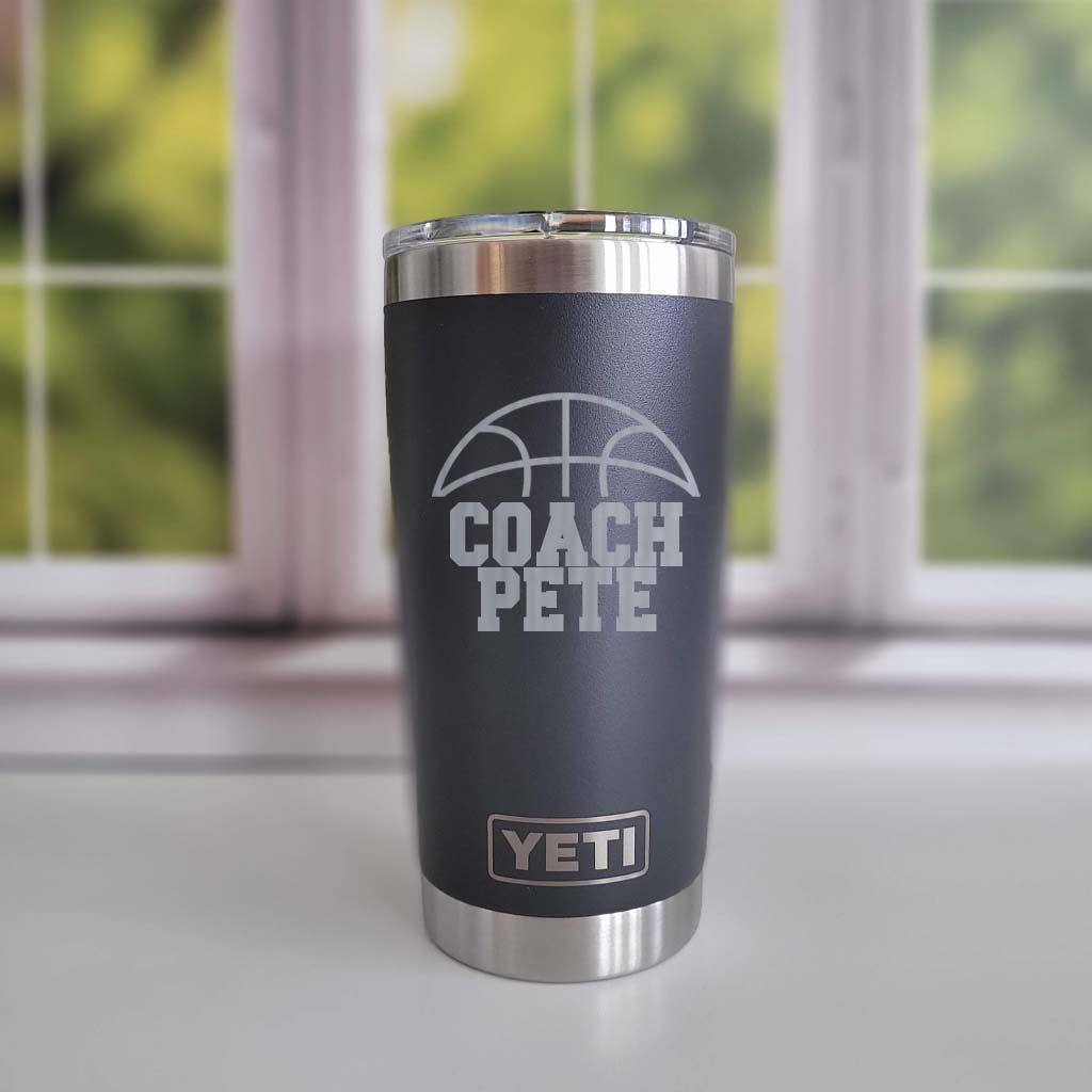 Basketball Coach Engraved YETI Tumbler