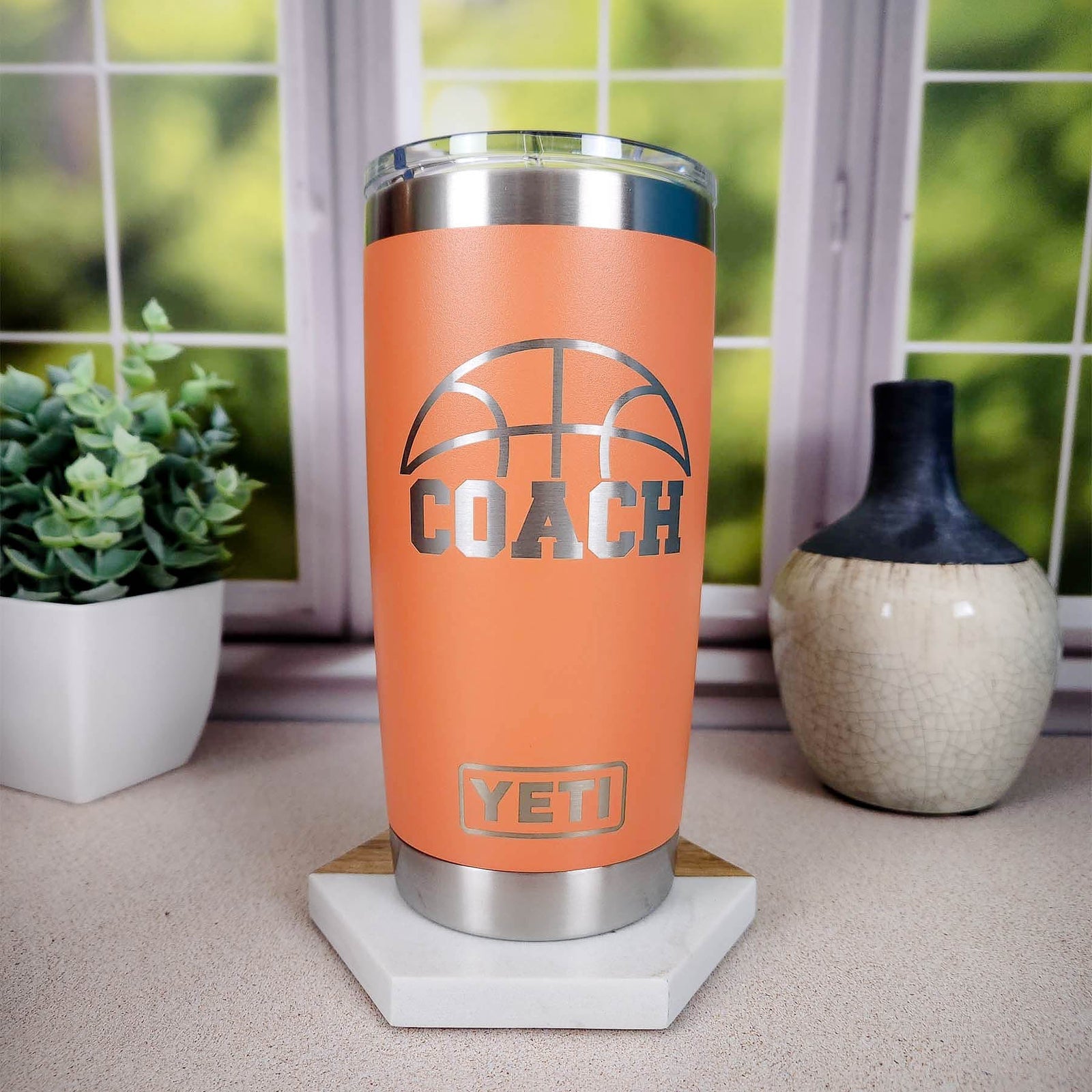 Basketball Coach Engraved YETI Tumbler