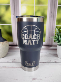 Basketball Coach Engraved YETI Tumbler