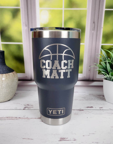 Basketball Coach Engraved YETI Tumbler