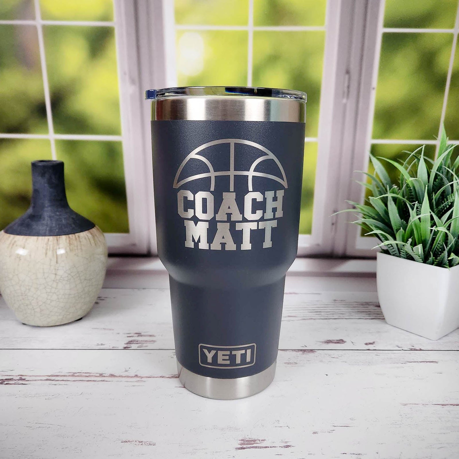 Basketball Coach Engraved YETI Tumbler