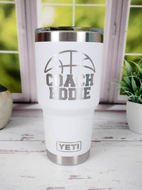 Basketball Coach Engraved YETI Tumbler