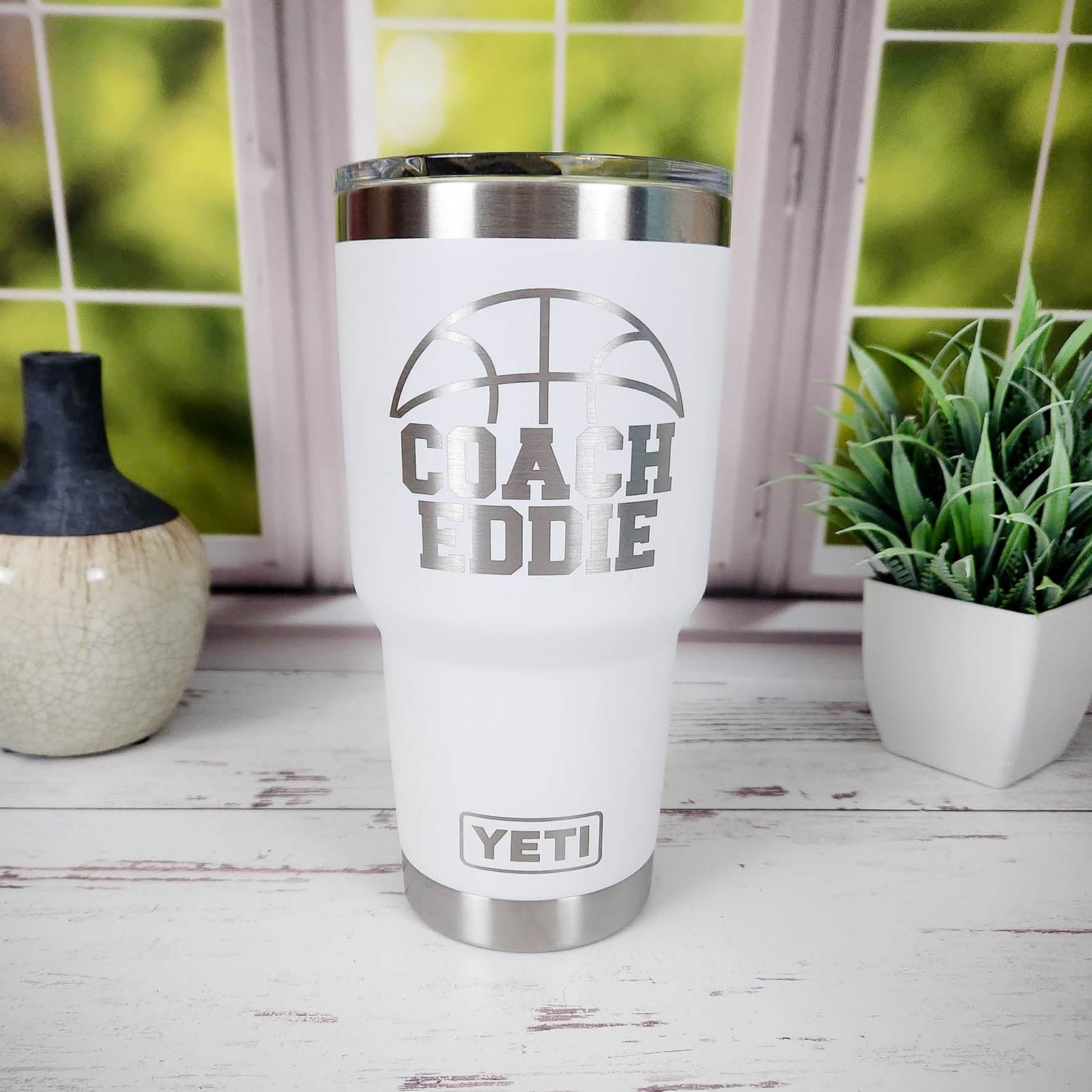 Basketball Coach Engraved YETI Tumbler