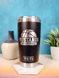 Basketball School Mascot - Engraved YETI Tumbler