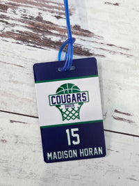 Basketball Team Sports Bag Tag