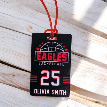 Basketball Team Sports Bag Tag