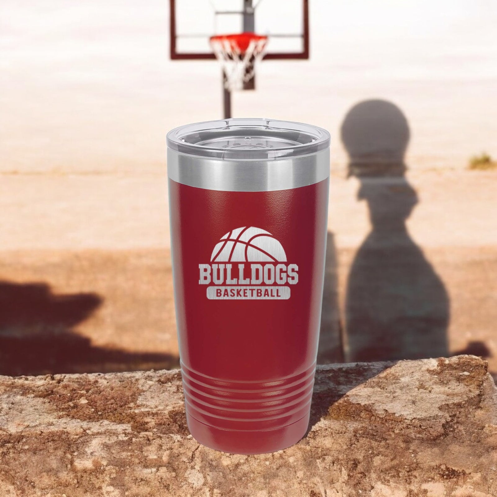 Basketball Mascot Engraved 20oz Tumbler by Sunny Box