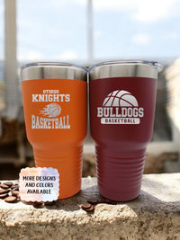 Basketball Mascot Engraved 30oz Tumbler by Sunny Box