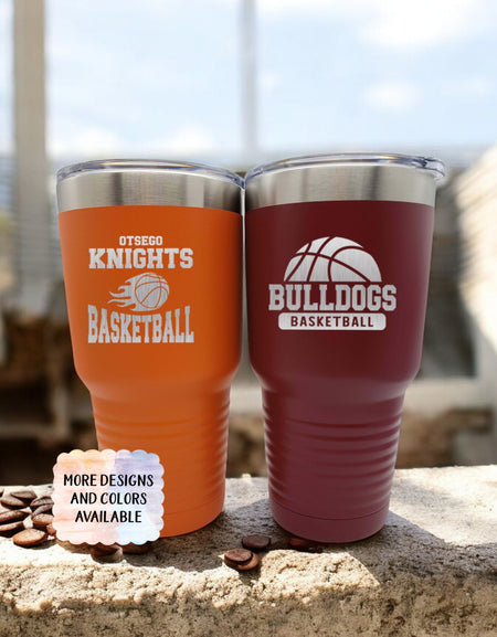 Basketball Mascot Engraved 30oz Tumbler by Sunny Box